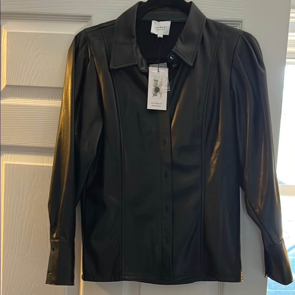 Sundays Black Button Down Shirt